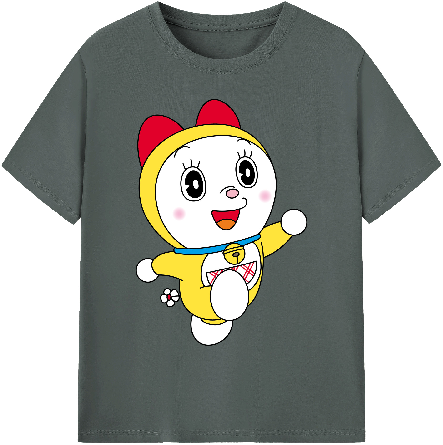 （画像用） ドラえもん ドラミ Doraemon Dorami 綿100％ メンズ半袖Tシャツ｜肌触りやわらか＆通気性